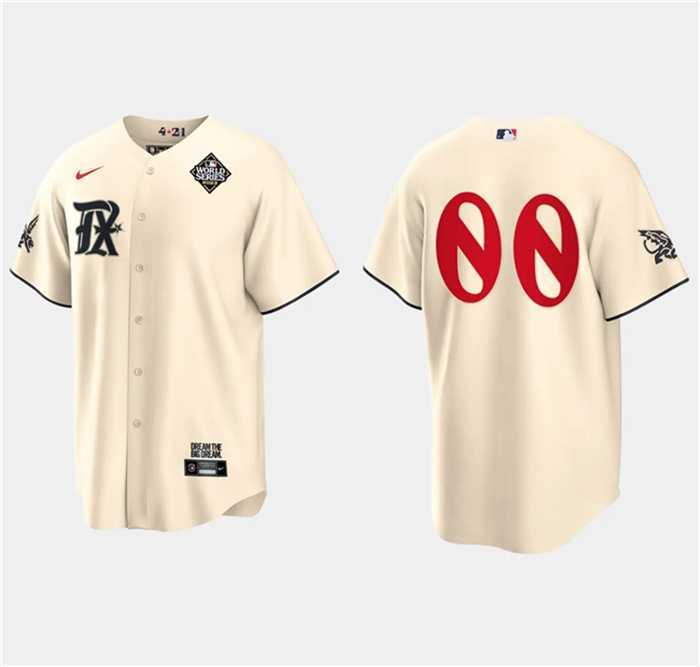 Men%27s Texas Rangers Active Player Custom Cream 2023 World Series City Connect Stitched Baseball Jersey